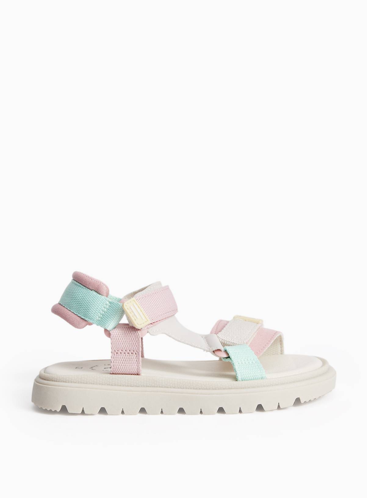 Pastel Strappy Sports Style Sandals 12 Infant - Image 1